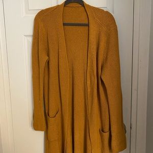 Winners mustard knee length cardigan